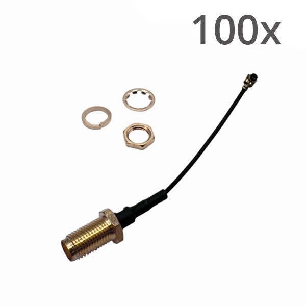 SMA Female to IPEX-uFL Female Cable - 5cm - 100 pieces