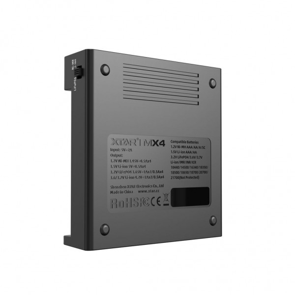XTAR MX4 Mini Mixer Batterijlader - Li-ion - LiFePO4 - Ni-MH