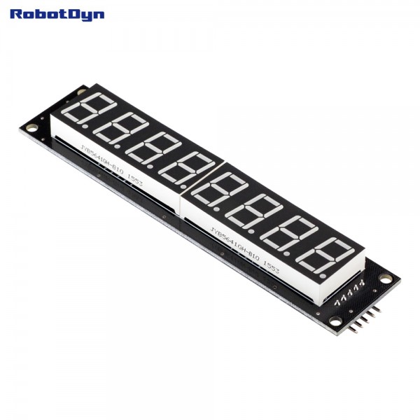 RobotDyn Segment Display Module - 8 Character - Decimal - Yellow - 74HC595