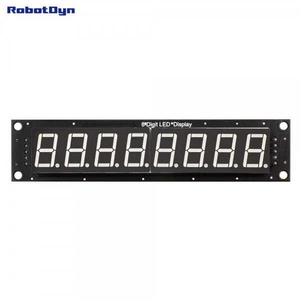 RobotDyn Segment Display Module - 8 Character - Decimal - Yellow - 74HC595