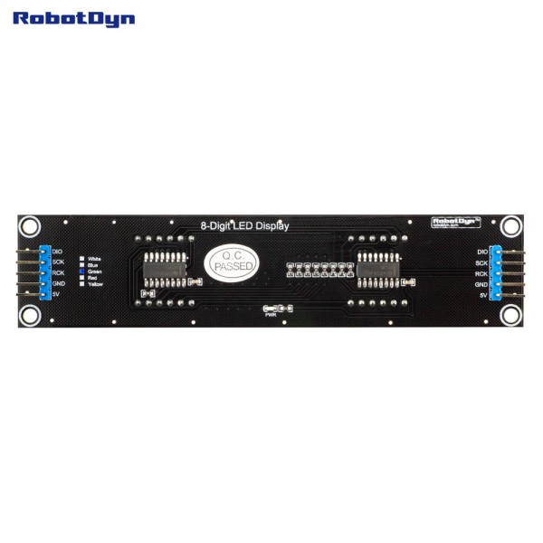 RobotDyn Segment Display Module - 8 Character - Decimal - Yellow - 74HC595
