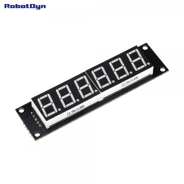 RobotDyn Segment Display Module - 6 Character - Decimal - Red - 74HC595