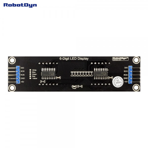 RobotDyn Segment Display Module - 6 Character - Decimal - Red - 74HC595