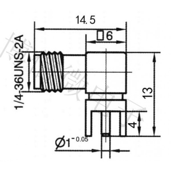 SMA PCB Connector - Female - Haaks