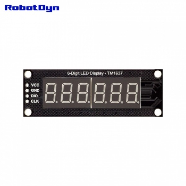RobotDyn Segmenten Display Module - 6 Karakters - Decimalen - Wit - TM1637 - Mini