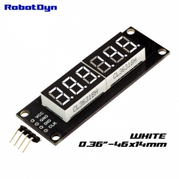 RobotDyn Segmenten Display Module - 6 Karakters - Decimalen - Wit - TM1637 - Mini