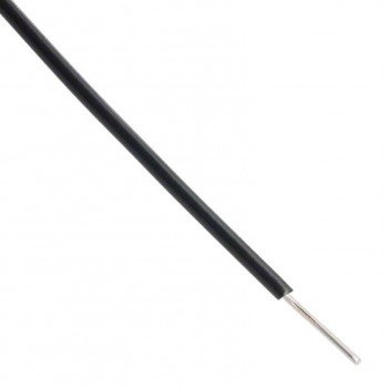 Alpha Wire - Single core - Solid (Rigid) - Ø1.5mm 0.33mm2 - Black - 1m