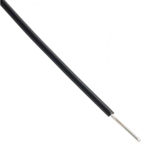 Alpha Wire - Single core - Solid - Ø1.5mm 0.33mm2 - Black - 1m