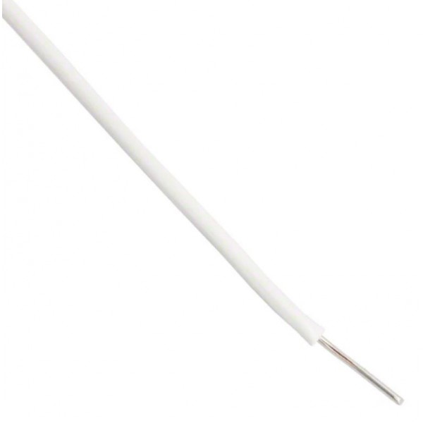 Alpha Wire Draad - Enkeladerig - Solide - Ø1.5mm 0.33mm2 - Wit - 1m