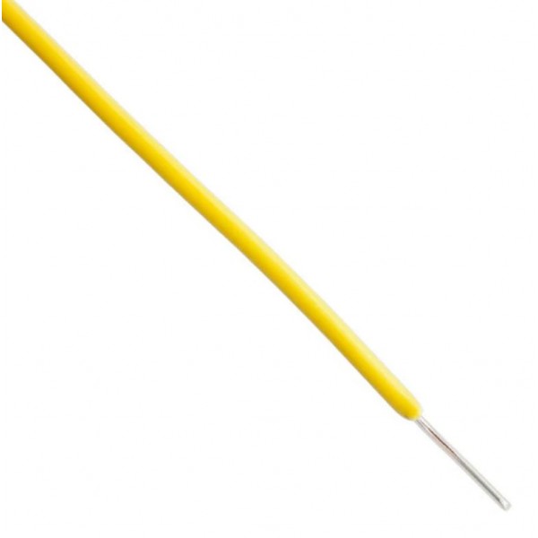 Alpha Wire - Single core - Solid - Ø1.5mm 0.33mm2 - Yellow - 1m