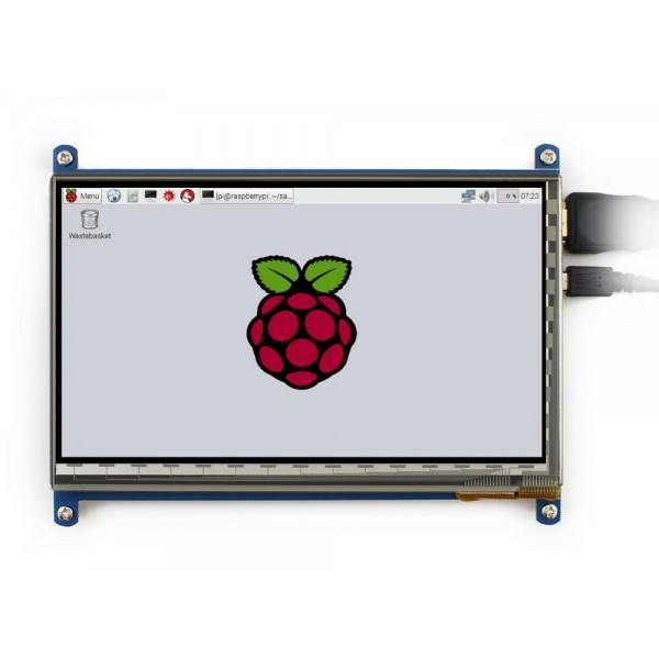 7 inch TFT-LCD Display 1024*600 pixels met Touchscreen - Raspberry Pi Compatible