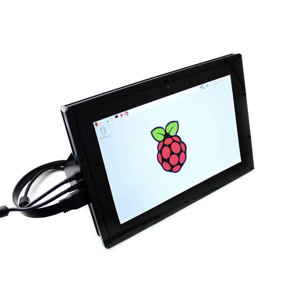 Waveshare 10.1 inch IPS-TFT-LCD Display 1280*800 pixels met Touchscreen en Behuizing - Raspberry Pi Compatible