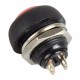 Black Push button 12mm - Reset - PBS-33B