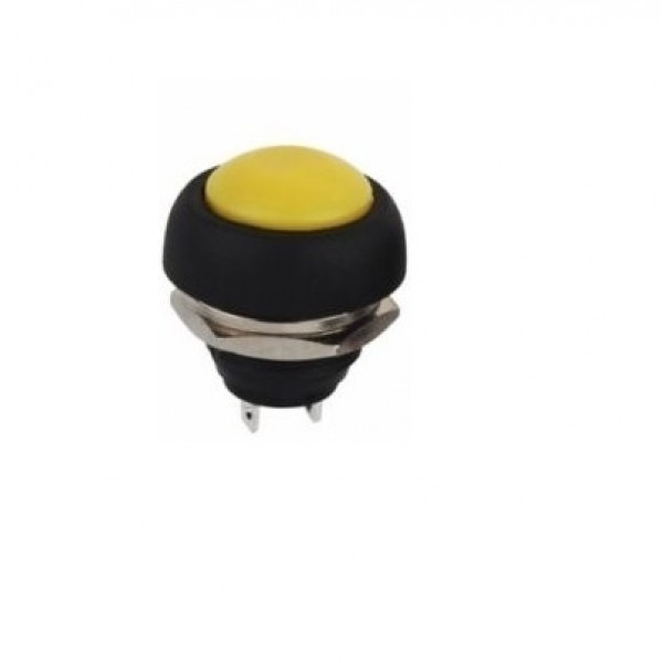 Gele Drukknop 12mm - Reset - PBS-33B