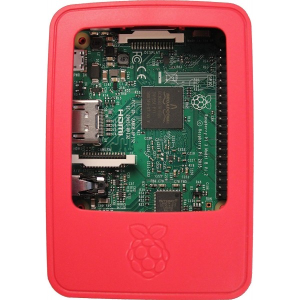 Raspberry Pi 3 model B Officiële Behuizing - Rood-Wit