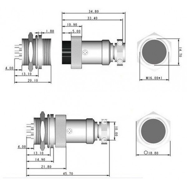 GX16-3 Connector Set