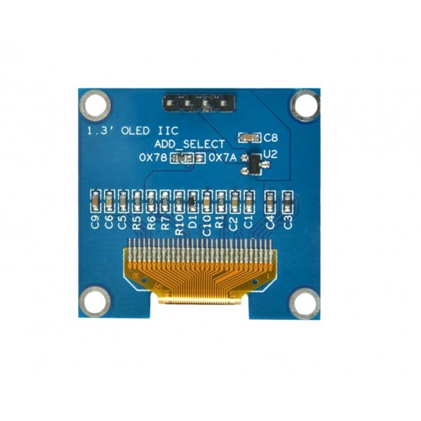 1.3 inch OLED Display 128*64 pixels Blue - I2C