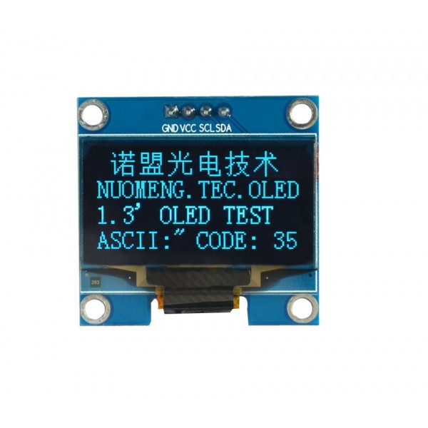 1.3 inch OLED Display 128*64 pixels Blue - I2C