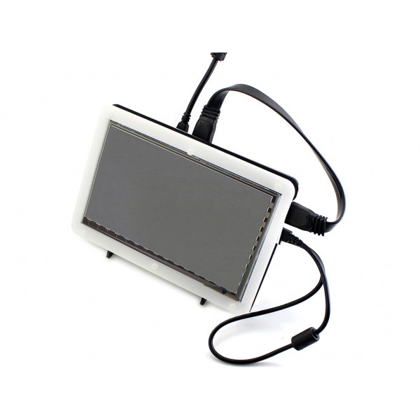 Waveshare 7 inch HDMI TFT-LCD (C) Display IPS 1024*600 pixels met Touchscreen en Behuizing - Raspberry Pi Compatible
