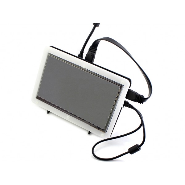 Waveshare 7 inch HDMI TFT-LCD (C) Display IPS 1024*600 pixels with Touchscreen and Case - Raspberry Pi Compatible