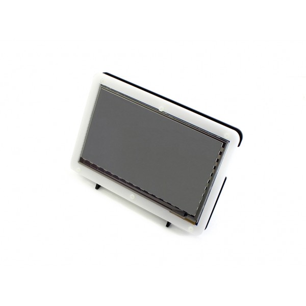 Waveshare 7 inch HDMI TFT-LCD (C) Display IPS 1024*600 pixels met Touchscreen en Behuizing - Raspberry Pi Compatible