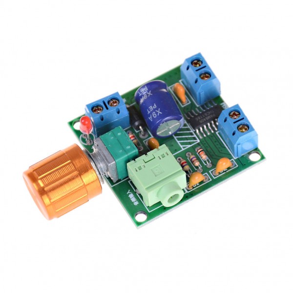 2x3W Stereo Audio Versterker Mini 5V PAM8406 Volume Control - met Schroefterminals