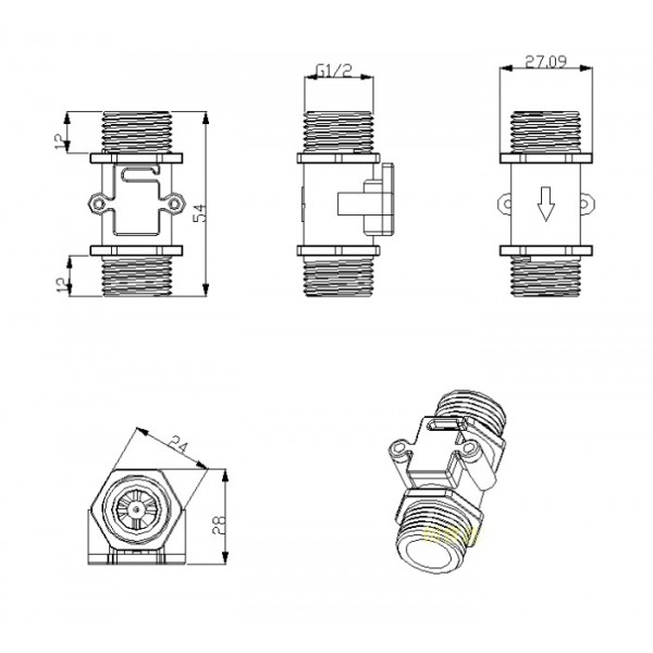 YF-201C Water Flow Sensor - G1/2