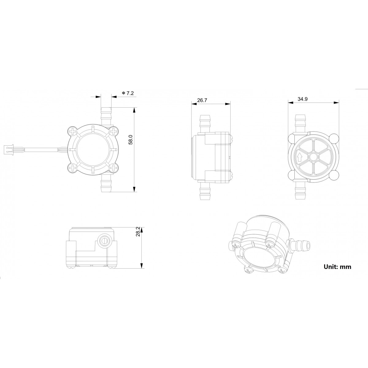 YF-S401 Water Flow Sensor - YF-S401
