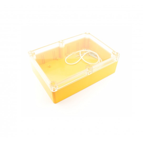 Kradex Behuizing 176x126x57mm - IP65 - Geel - Transparant - Z74H