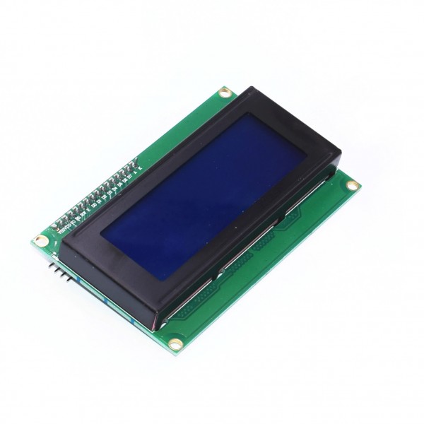 LCD Display 20*4 characters with white text and blue backlight - With I2C Backpack