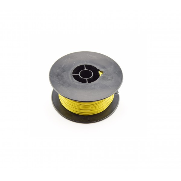 Wire - Single core - Flexible - Ø1.1mm 0.14mm2 - Yellow - 100m