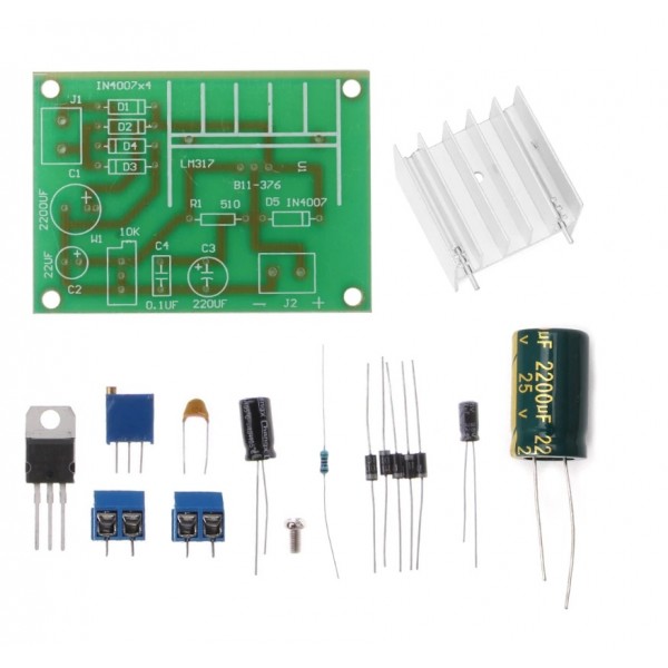 LM317 Verstelbare Spanningsregelaar Module - Cermet Potmeter- DIY Kit