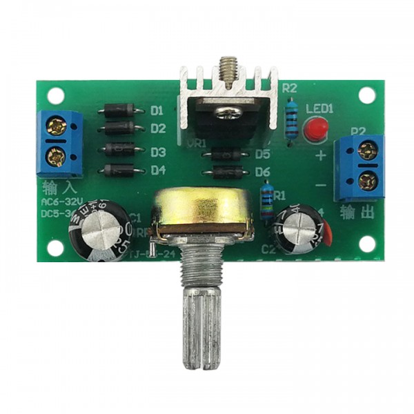 LM317 Adjustable Voltage Converter Module - Standard Potentiometer - DIY Kit