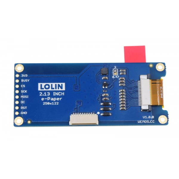 Wemos 2.13 inch E-Ink E-Paper Display