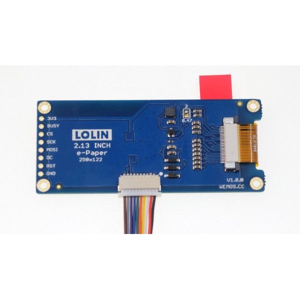 Wemos 2.13 inch E-Ink E-Paper Display