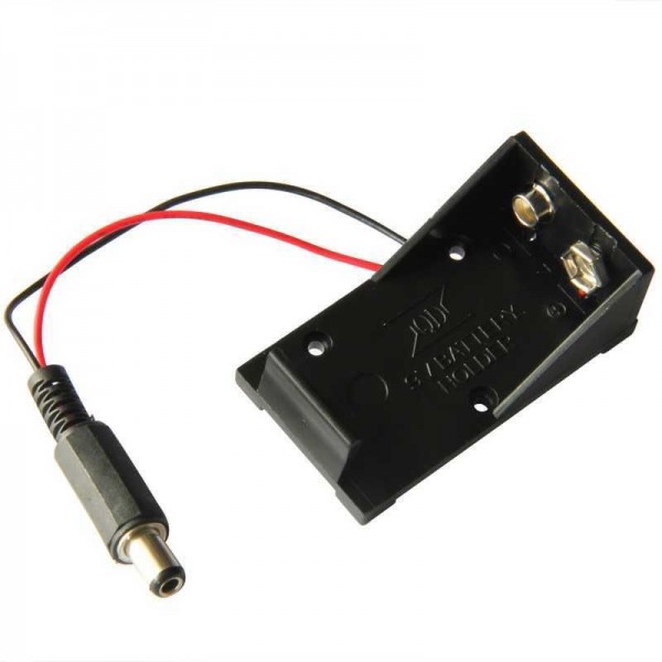 9V Battery Holder with DC Jack
