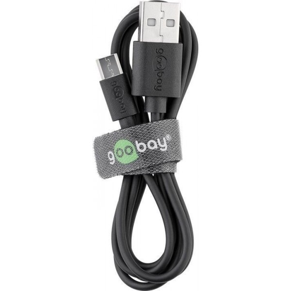 Goobay 72227 Micro USB USB-A Cable 2.0 - 1m - 2.5A - Black