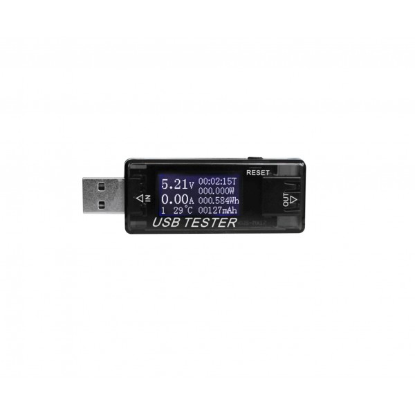 USB Current and Voltage analyzer with LCD - 4-30V 5A