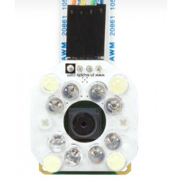 Pi Supply Raspberry Wit en IR Camera Licht Module - DIY Kit