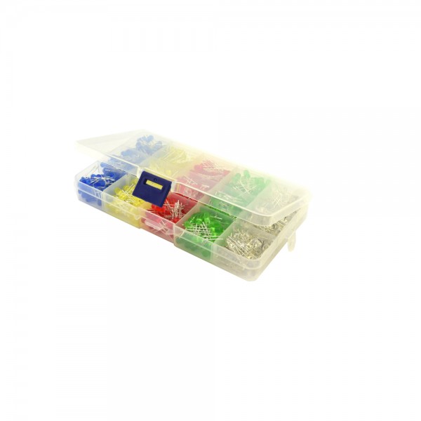 LED set 5mm - In Doosje - Groen - Rood - Geel - Blauw - Wit - 500 stuks LED set 5mm - In Doosje - Groen - Rood - Geel - Blauw - Wit - 500 stuks