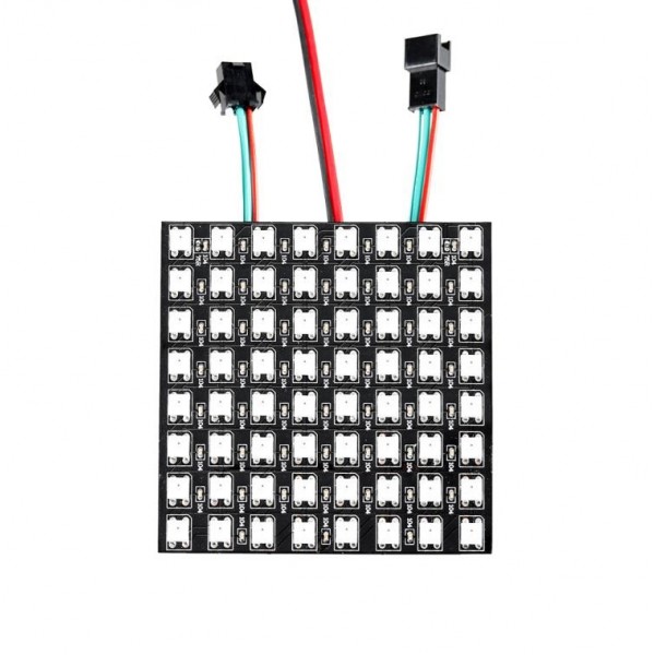 WorldSemi WS2812B Digitale 5050 RGB LED - Matrix 8x8 - Flexibel