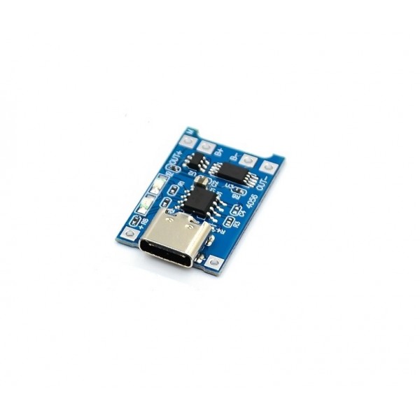 TP4056 USB-C Li-ion lader 1A met Li-ion protection circuit