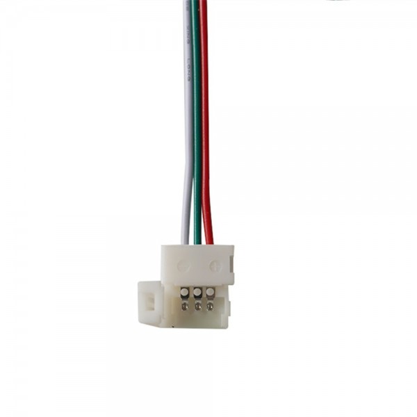 LED Strip Connector met Losse Draden - 3p 10mm - WS2811-WS2812B
