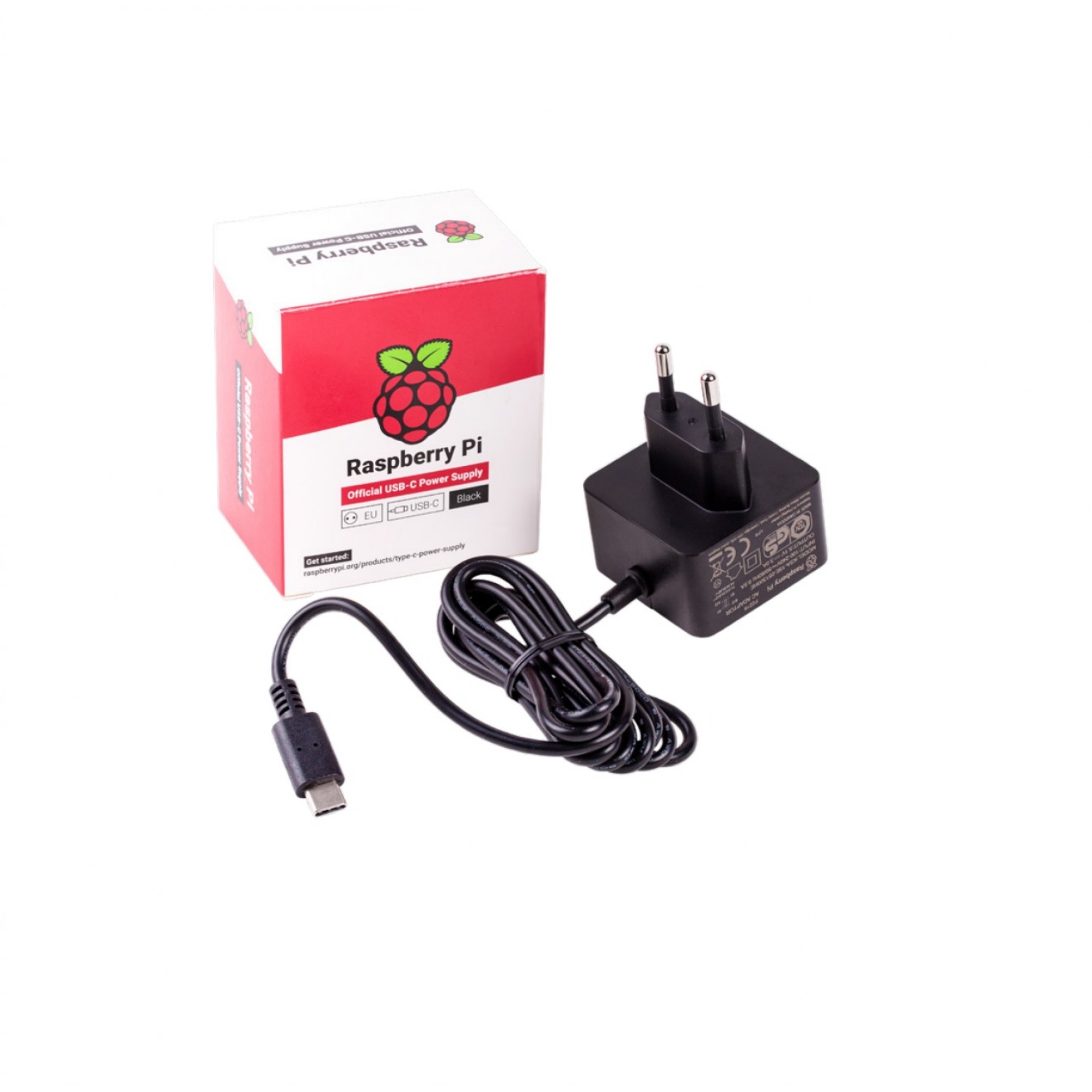 Voeding Raspberry Pi 4 Raspberry Pi USB-C Voeding - 5.1V 3A - Zwart - KSA-15E-051300HE