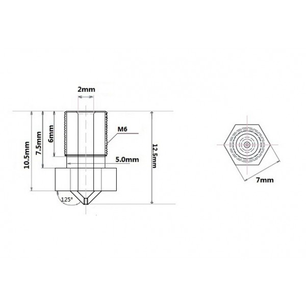 0.8mm Nozzle - E3D V5-V6 Compatible