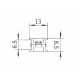 GT2-16 Pulley - Tandloos - 3mm as - Met Rollager