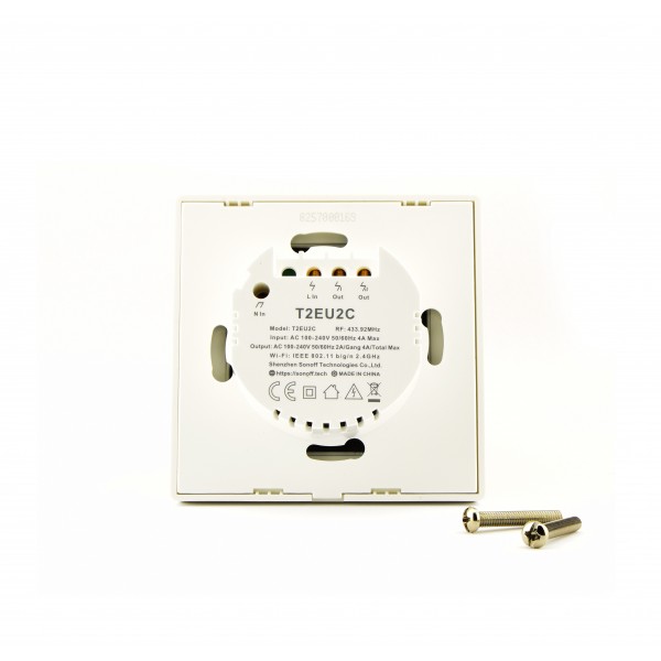 Sonoff T2 EU - 2 Switches - Wi-Fi and 433MHz RF