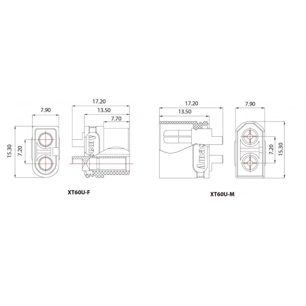 XT60U Connector Set