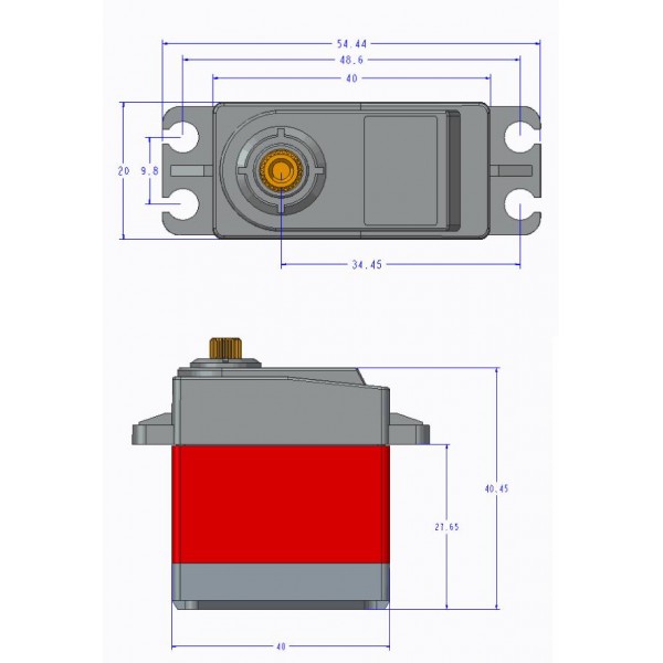 TD-8125MG Waterproof Digitale Servo - 25kg - Continuous