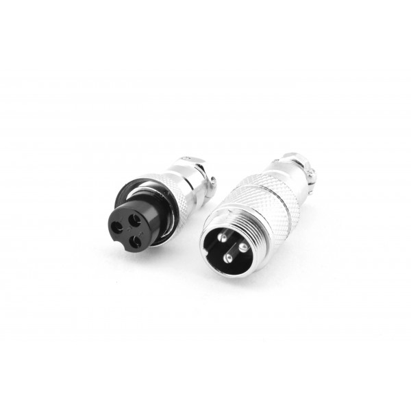 GX16-3 Connector Set - Kabel Extender - met Draaibevestiging